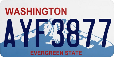 WA license plate AYF3877
