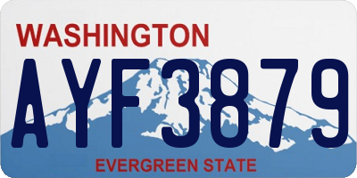 WA license plate AYF3879