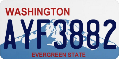 WA license plate AYF3882