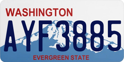 WA license plate AYF3885