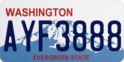 WA license plate AYF3888