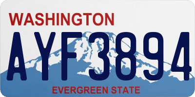 WA license plate AYF3894