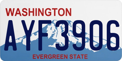 WA license plate AYF3906
