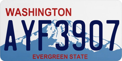 WA license plate AYF3907
