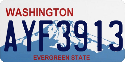 WA license plate AYF3913