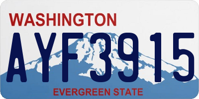 WA license plate AYF3915