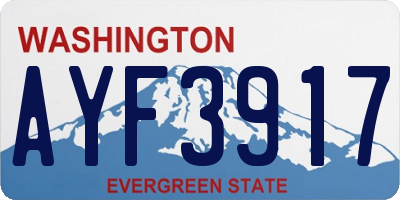 WA license plate AYF3917