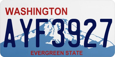 WA license plate AYF3927
