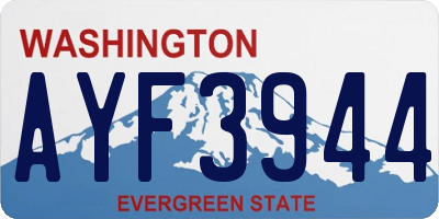 WA license plate AYF3944