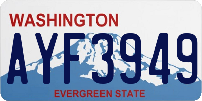 WA license plate AYF3949