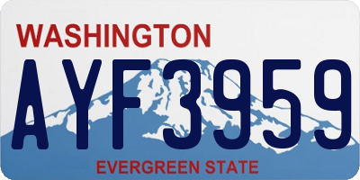 WA license plate AYF3959