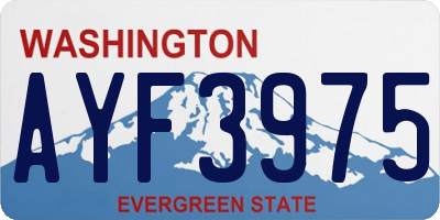 WA license plate AYF3975