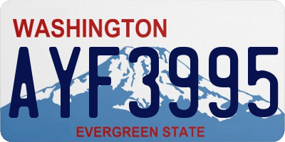 WA license plate AYF3995