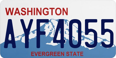 WA license plate AYF4055