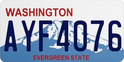 WA license plate AYF4076