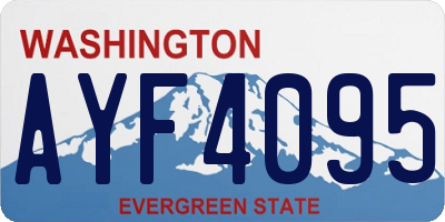 WA license plate AYF4095