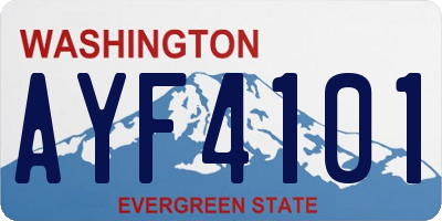 WA license plate AYF4101