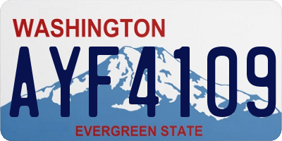 WA license plate AYF4109