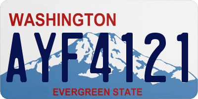 WA license plate AYF4121