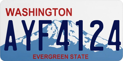 WA license plate AYF4124