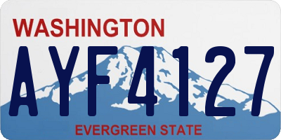 WA license plate AYF4127