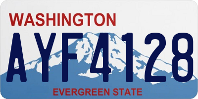 WA license plate AYF4128