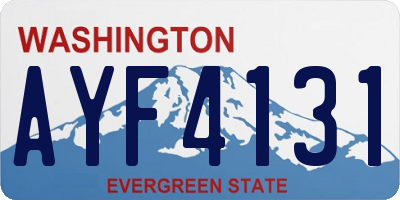 WA license plate AYF4131