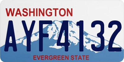 WA license plate AYF4132
