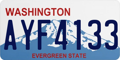 WA license plate AYF4133