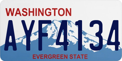 WA license plate AYF4134