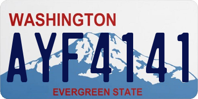WA license plate AYF4141