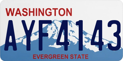 WA license plate AYF4143