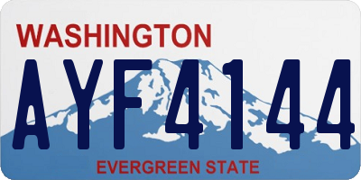 WA license plate AYF4144