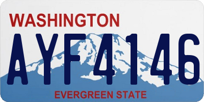WA license plate AYF4146