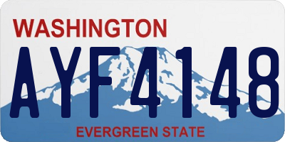 WA license plate AYF4148