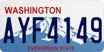 WA license plate AYF4149
