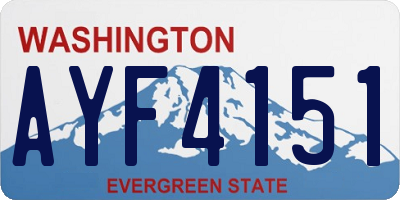 WA license plate AYF4151