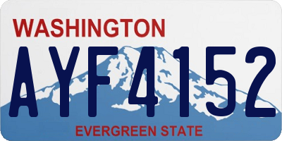 WA license plate AYF4152