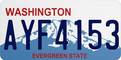 WA license plate AYF4153