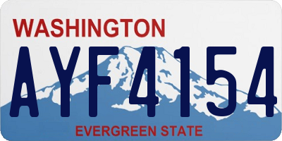 WA license plate AYF4154