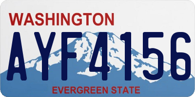 WA license plate AYF4156