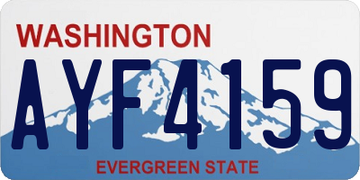 WA license plate AYF4159