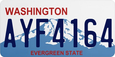 WA license plate AYF4164