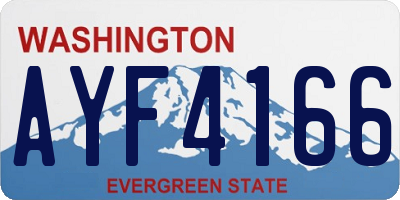 WA license plate AYF4166