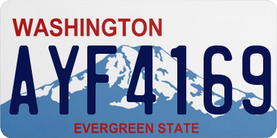 WA license plate AYF4169