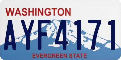 WA license plate AYF4171