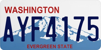 WA license plate AYF4175