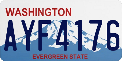 WA license plate AYF4176