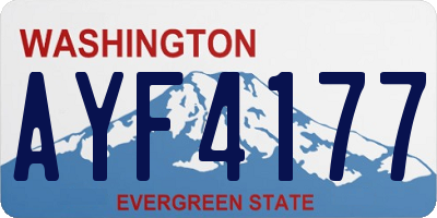 WA license plate AYF4177