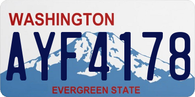WA license plate AYF4178